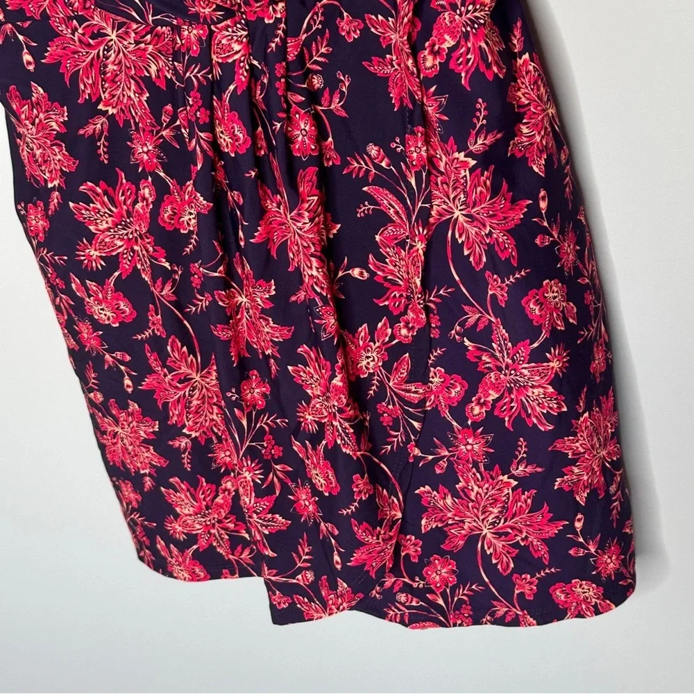 Lands End Large One Piece UPF 50+ Tulip Wrap Swimdress Modest‎ Cruise Vacation